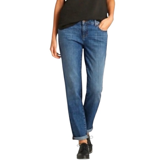 Eileen Fisher Denim - Eileen Fisher Organic Cotton Straight Leg Casual Denim Jeans Women’s 8
